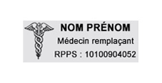Tampon Médecin remplacant<br>Trodat 4912 avec logo