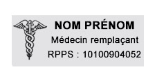 Tampon Médecin remplacant Trodat 4913 avec logo
