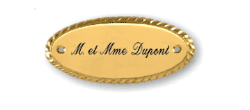 Plaque de porte laiton luxe