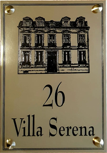 Plaque professionnelle laiton poli miroir