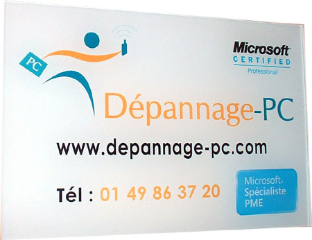 Plaque professionnelle plexi couleur