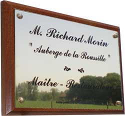 Plaque texte saisi en ligne