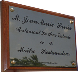 Plaque texte saisi en ligne