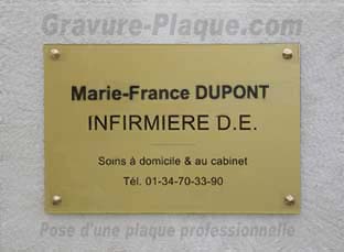 pose plaque professionnelle