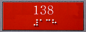 Plaque Braille porte