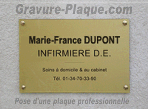 pose plaque professionnelle