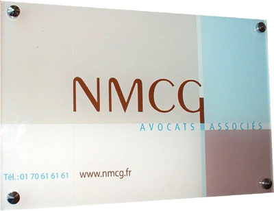 Plaque professionnelle plexi couleur