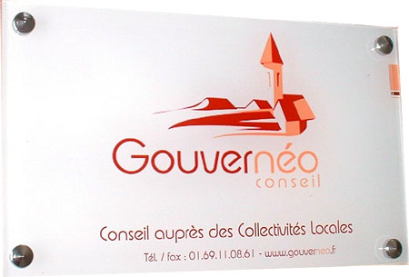 Plaque professionnelle plexi couleur