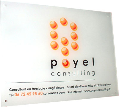Plaque professionnelle plexi couleur