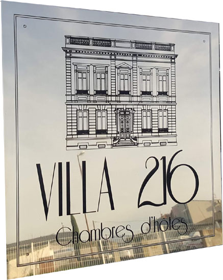 Plaque professionnelle laiton poli miroir