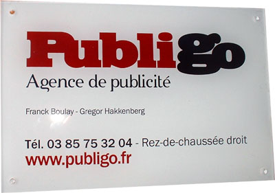 Plaque professionnelle plexi couleur