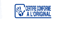 Tampon encreur Trodat 4911<br>''certifié conforme à l'original''
