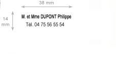 Tampon Trodat 4911<br>Modèle Taille ''S'' PETIT - 1 ou 2  lignes