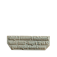 Rubber plate only <br>Custom text on 3 lines3