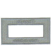Rubber plate only <br>2 Lines + Date + Frames 22