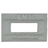 Rubber plate only <br>4 Lines + Date + Frames 4