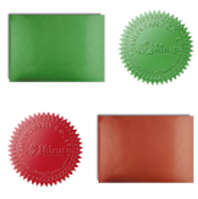 Planche de 24 étiquettes rondes Rouges ou Vertes