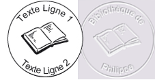 PINCE A SEC Trodat :  2 lignes de Texte + Logo Livre