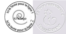 Bloc Empreinte 3 lignes + logo pour Pince à sec Trodat