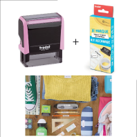  Kit Tampon TEXTILE enfant  vêtements et affaires scolaires 